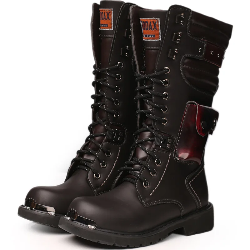 Men'S Shoes Hey Dude - Men Knee High Leather Boots Winter