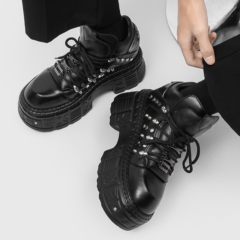 New Gothic Punk Men's Platform - огляд і ціна Men'S Shoes Increase Height