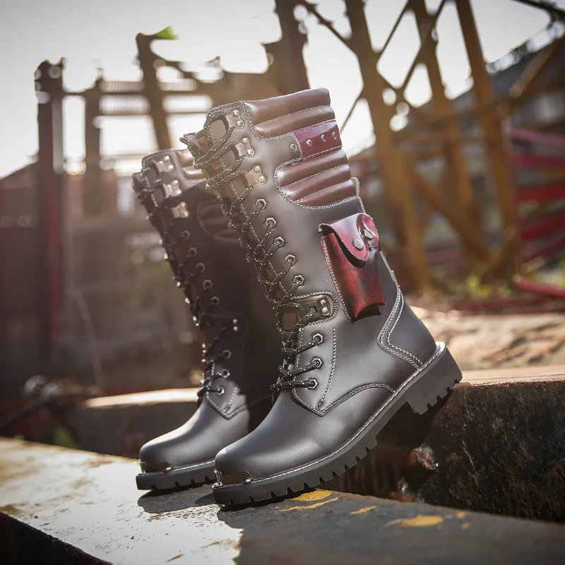 Men Knee High Leather Boots Wi - огляд і ціна Men'S Shoes Hey Dude